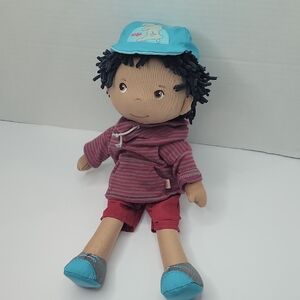 Soft Doll with Blue Hat and Red Outfit